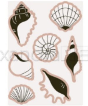 Ziyu Fisch Stanzformen und Stempel Set für DIY Scrapbooking und Fotoalben, Schwarz, Metall - Bild 1