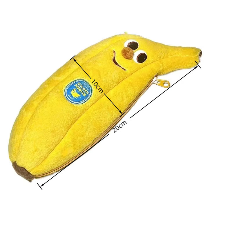 JETTING Bananen-Federmäppchen aus Plüsch in Gelb als kreative Schreibwaren-Tasche - Bild 4