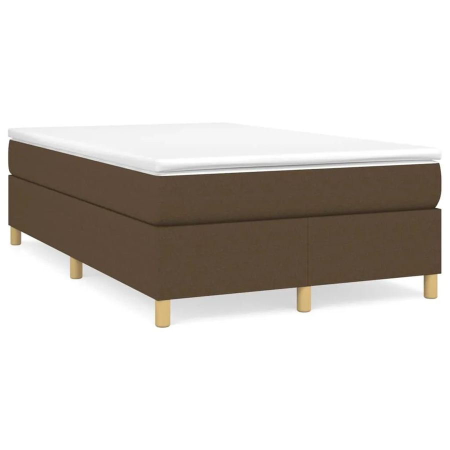 vidaXL Boxspringbett in Dunkelbraun mit Stoffbezug, B/T/H: 120 x 200 x 35 cm - Bild 2