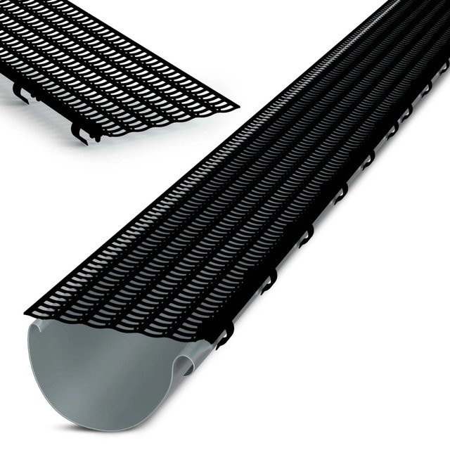 Inefa Laubfangstreifen aus PVC für Dachrinnen, Schwarz, Länge: 100 cm, NW 100-150 - Bild 1