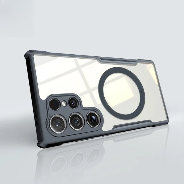 Transparentes Luxus PC und TPU Panzergehäuse mit Airbag-Schutz für Samsung S26 Ultra, S25 Edge, S24 und S23 Plus - Bild 1