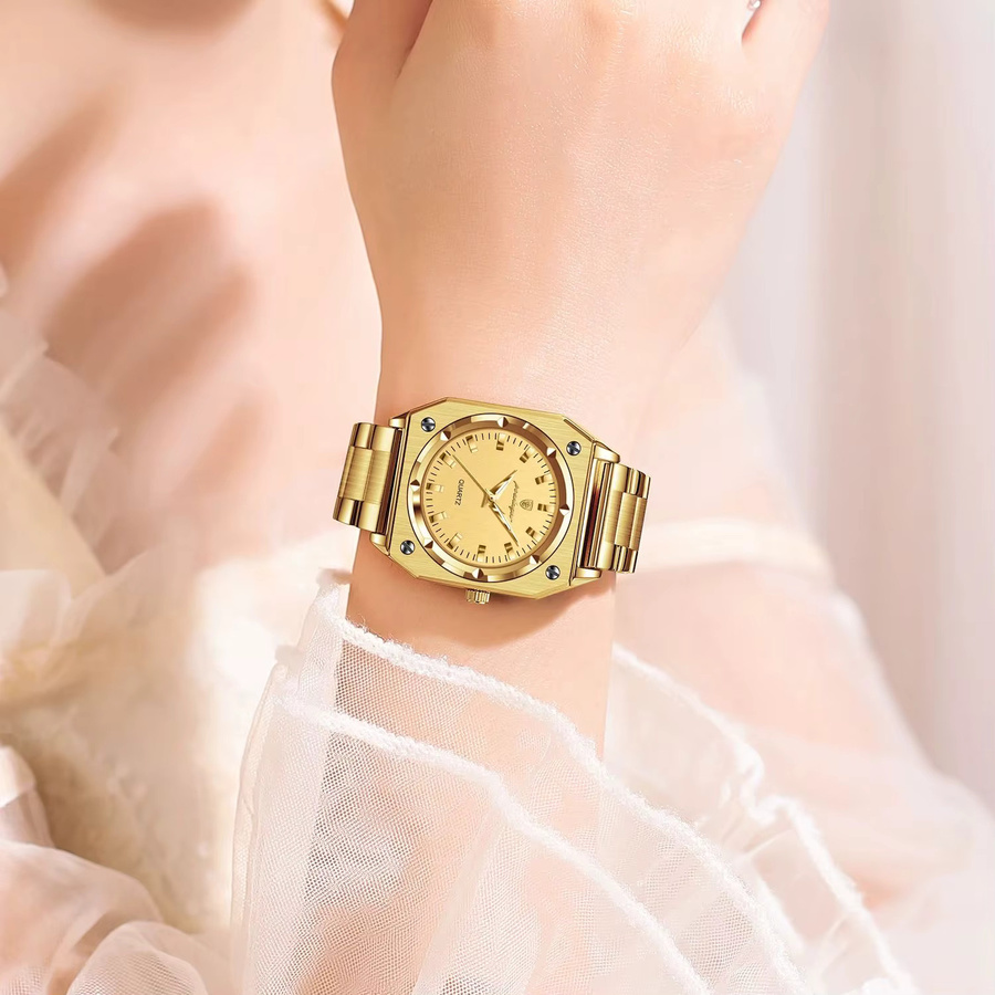 POEDAGAR Armbanduhr, Quarz, Edelstahl, Silber, Damen - Bild 5