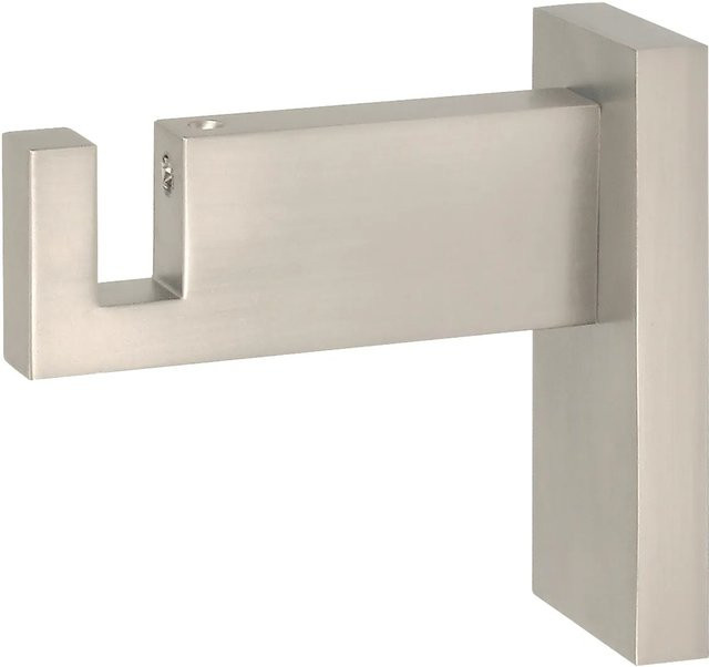 Mydeco Gardinenstangen-Halterung aus Metall in Silber mit Edelstahl-Optik, Durchmesser: 3,2 cm, Breite: 1,1 cm - Bild 1