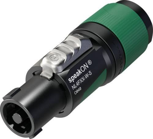 Neutrik NL4FXX-W-S Lautsprecher-Steckverbinder Stecker gerade mit 4 Polen in Schwarz-Grün - Bild 1