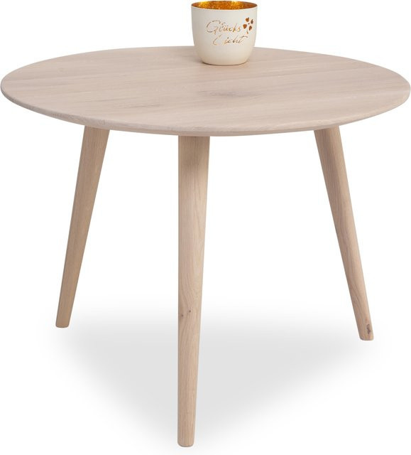 Couchtisch HARPER MANGUM aus geöltem Massivholz in Wild Oak, rund, modern im Wohnzimmer-Design - Bild 1