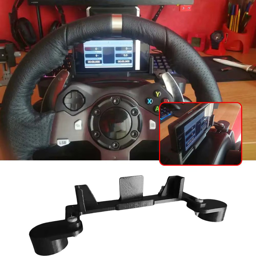 Logitech G29 und G920 Racing Simulator Handy Halterung in Schwarz - Bild 4