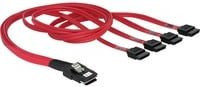 DeLOCK Adapterkabel mini SAS 36 Pin SFF 8087 auf 4x SATA in Rot - Bild 1