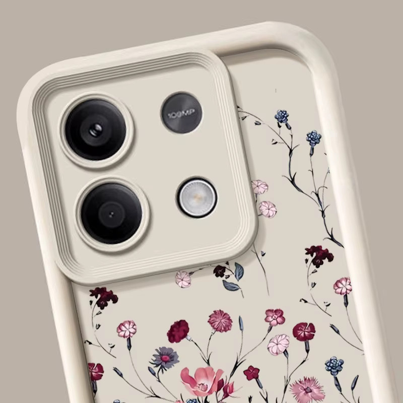 Handyhülle mit Blumenmuster für Xiaomi Poco F6 X6 X5 14T 13T Redmi Note 14 13 Pro Plus Note 15 Pro 4G aus weichem TPU Silikon in Weiß und Multicolour - Bild 3