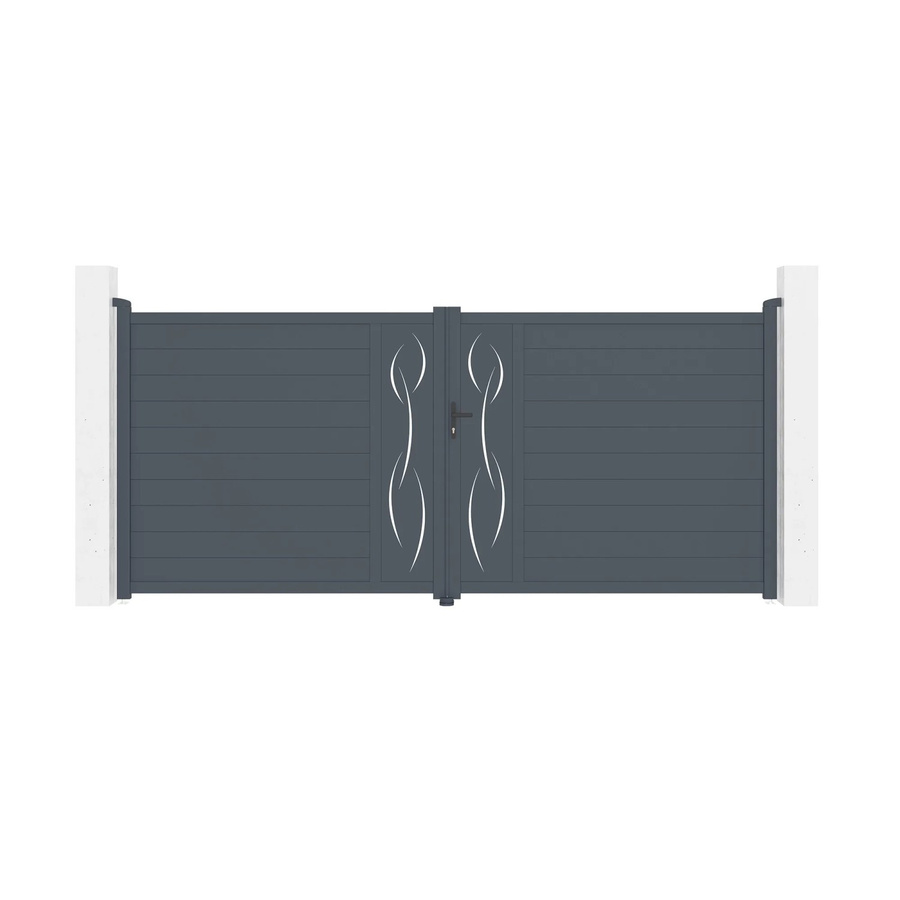 Casanoov Elektrisches Flügeltor Life aus Aluminium in Grau inklusive Drehtorantrieb Ranger B150, B/H: 400 x 180 cm - Bild 2