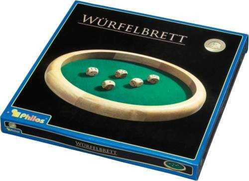 Extra großes Würfelbrett aus Holz und Filz, Breite: 40 cm - Bild 1