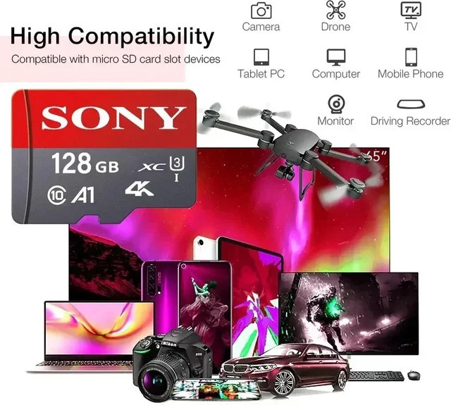 Sony MicroSD Speicherkarte Klasse 10 in Rot - Bild 1