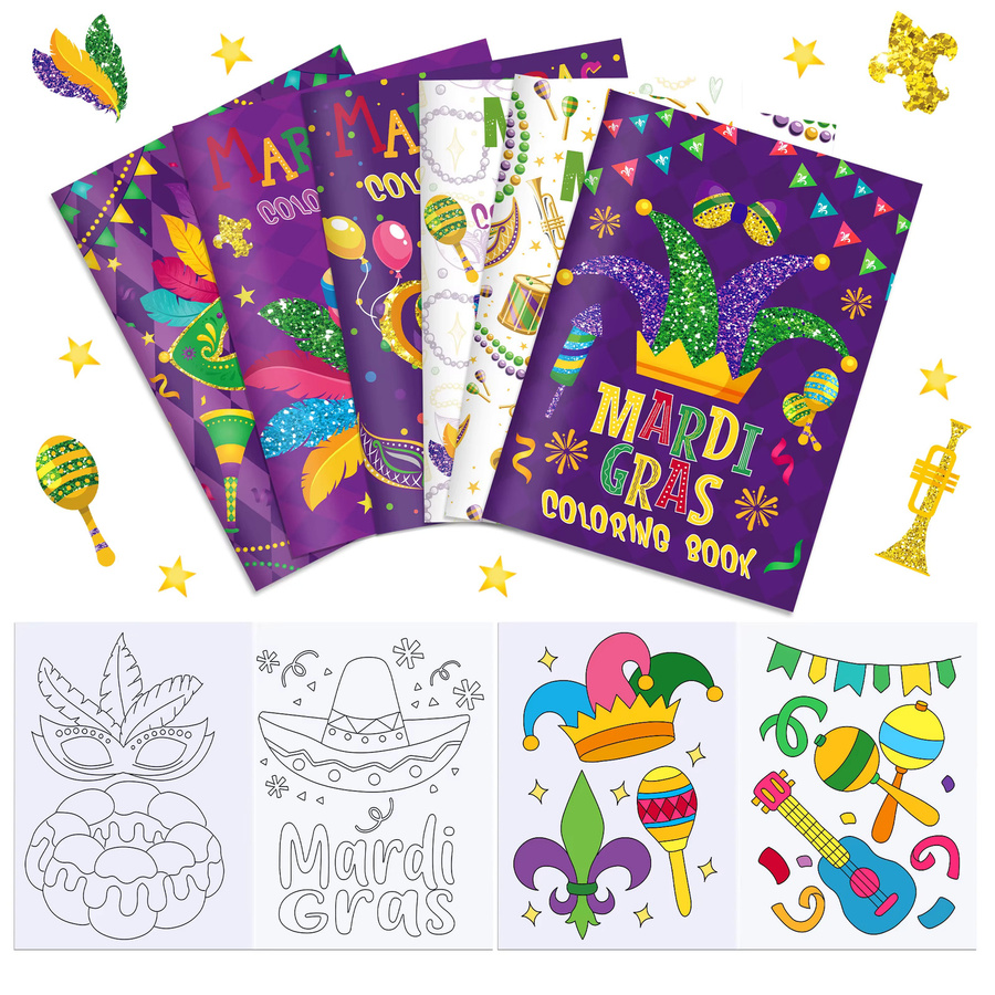 DIY Malbuch Set mit Karneval Graffiti Motiven für Kinder in Mehrfarbig - Bild 2