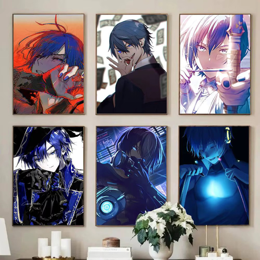 KAITO Poster-Aufkleber Wandkunst Abstrakt Modern Mehrfarbig Wasserfest - Bild 2