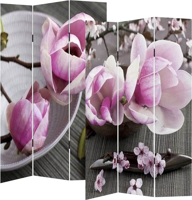 HTI-Line Paravent Flower modern mehrfarbig freistehend - Bild 1