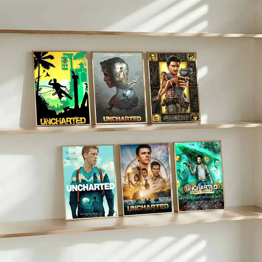 Uncharted 4 Vintage Poster Wasserdichter Wandkunstaufkleber Multicolour B: 15,0 cm, H: 15,0 cm - Bild 3