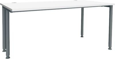 Schäfer Shop Genius Schreibtisch MODENA FLEX, einseitig verkürzt, Weiß/Anthrazit, Breite: 160 cm - Bild 1