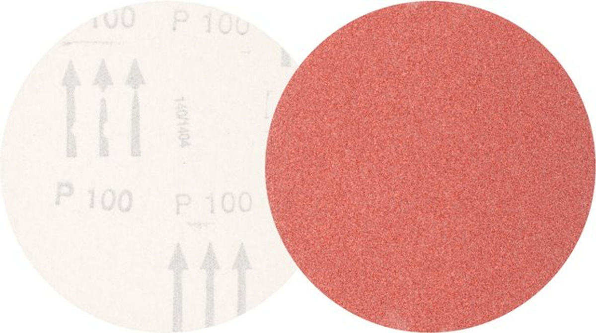 PFERD Klettscheiben Exzenterschleifpapier Universal Korund Körnung 100 Durchmesser: 125 mm, 25 Stück, Farbe: Rot - Bild 2