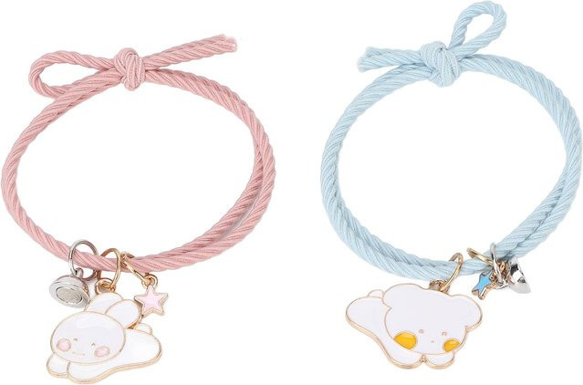 Neoglint Partnerarmband Magnetisch, Hase, Weiß, Unisex, Gummi - Bild 1