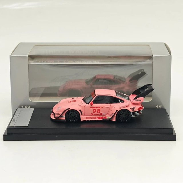 Linyi toy car Schalter 1:64 Für 993 Rauh-Welt Begriff #98 #91, Modellauto, Matt Rosa/Grün, ab 14 Jahren - Bild 1