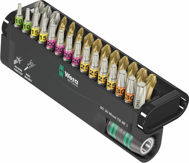 Wera Bit-Check 30 Wood TX HF 1 Bit-Set, 30-teilig, Mehrfarbig - Bild 1