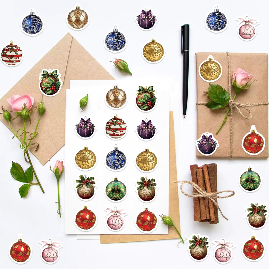 500 Stück Frohe Weihnachten Aufkleber in Mehrfarben für Geschenke, Briefpapier und Dekoration - Bild 3