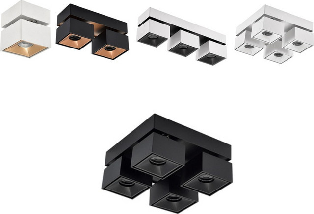 IWP Quadratische LED Deckenstrahler COB Downlights dimmbar mit 360 Grad Rotation und 90 Grad Faltung in Weiß oder Schwarz - Bild 1