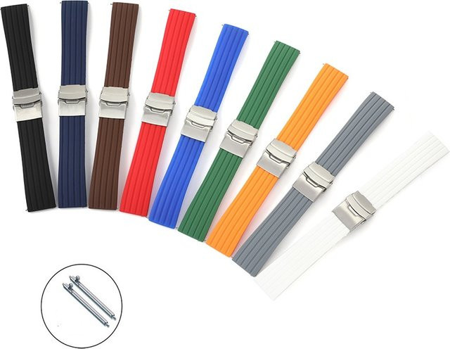 Zhangeer Uhrenarmband Silikon, Metall-Faltschließe, Unisex - Bild 1