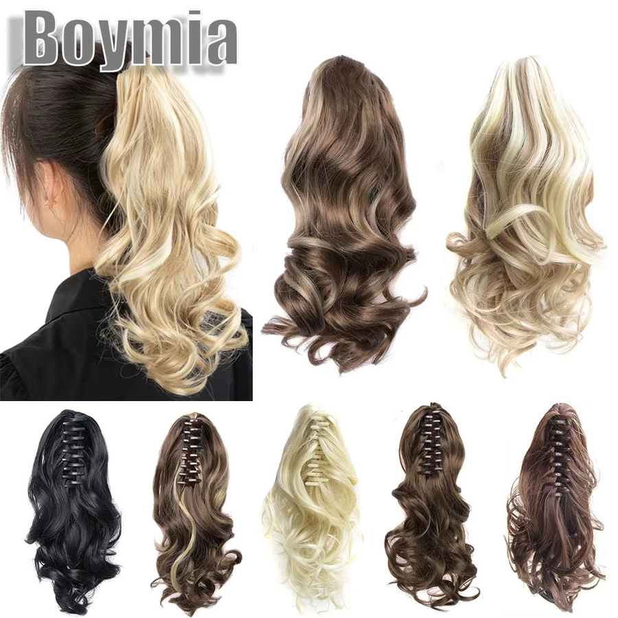 Boymia Haarverlängerung Pferdeschwanz, synthetisch, gewellt, Damen - Bild 2