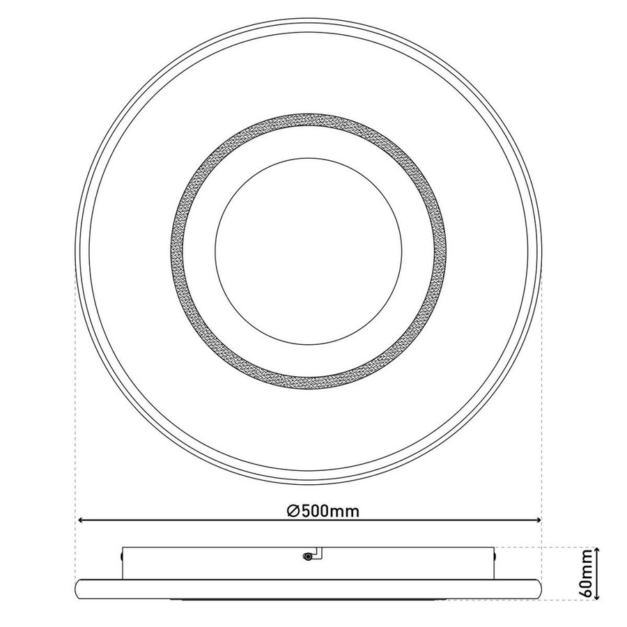 Näve Leuchten Redona LED Deckenleuchte mit 3D-Effekt und CCT in Weiß, Durchmesser: 50 cm, Höhe: 6 cm - Bild 2
