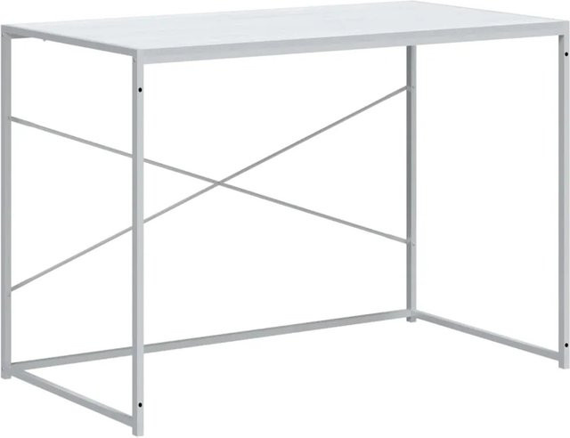 vidaXL Computertisch in Weiß aus Holzwerkstoff und Metall, B/T/H: 110 x 60 x 70 cm - Bild 1