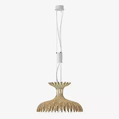 Bover Dome LED Pendelleuchte in Beige aus Rattan im Boho-Stil - Bild 1