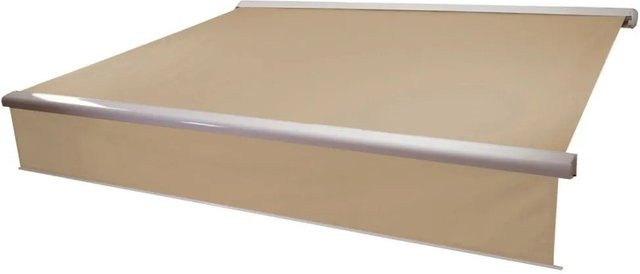 Elektrische Kassetten-Markise H124 MCW mit ausfahrbarem Volant, Breite: 5 m, Ausladung: 3 m, Farbe: Creme, Material: Polyester - Bild 2