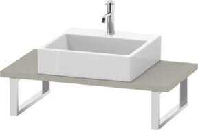 Duravit Konsole Compact L-Cube in Weiß, B/T: 80 x 48 cm, Stärke: 3 cm - Bild 1