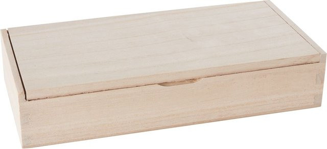 VBS Organizerbox Stiftebox in Beige aus Rohholz mit mehreren Fächern, Breite: 10,5 cm, Tiefe: 10,5 cm, Höhe: 4,5 cm - Bild 1