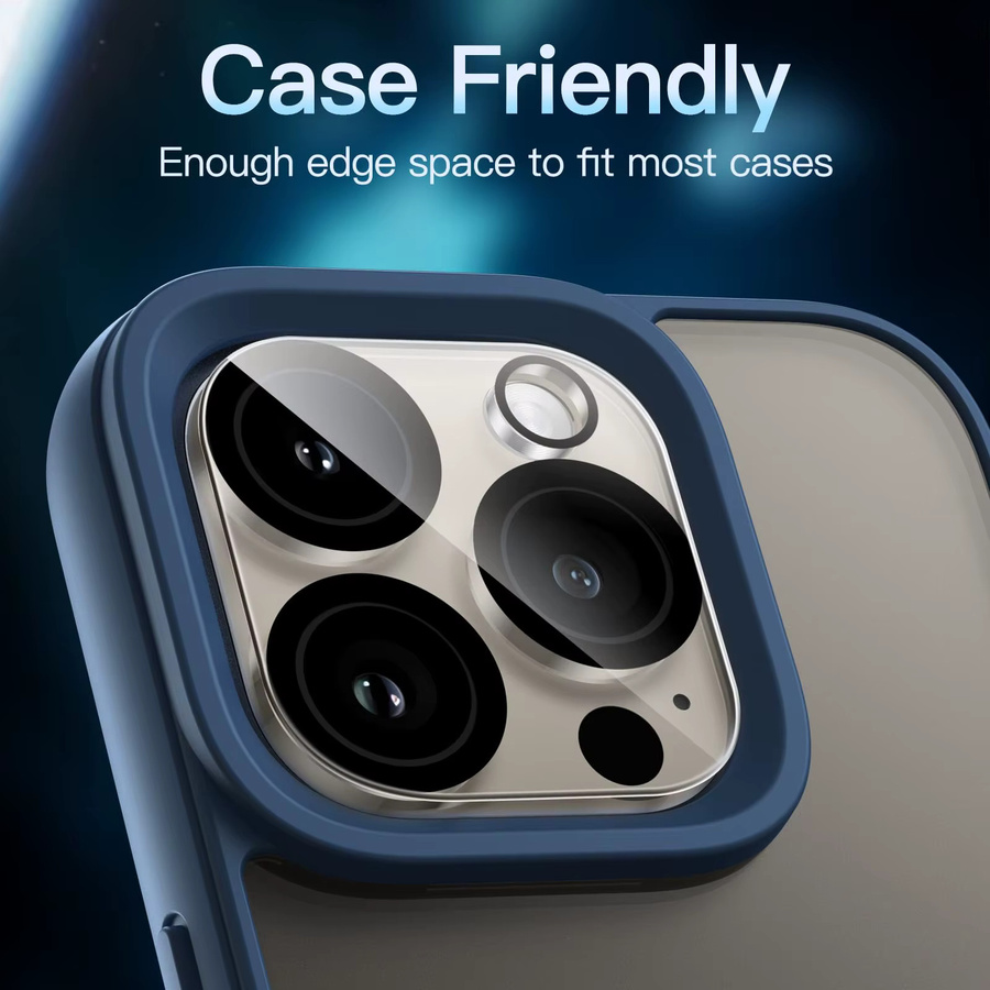 3er-Set transparente Kameralinsenschutzfolie aus 9H Glas für iPhone 11 12 13 14 15 16 Pro Max und Plus Modelle kratzfest - Bild 3