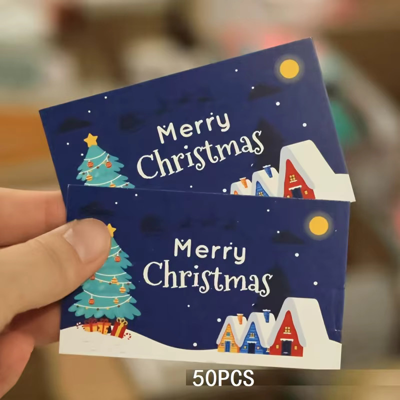 50-teiliges Weihnachts-Kratzkarten-Set mit Weihnachtsmann-Motiven in Mehrfarbig und Braun, selbstkratzende Urlaubs-Belohnungskarten und Geschenkanhänger aus Papier - Bild 6