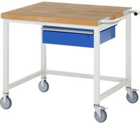 Fahrbare Werkbank Rau 8001 in Grau und Blau mit 1 Schublade, B/T/H: 100 x 90 x 88 cm - Bild 1