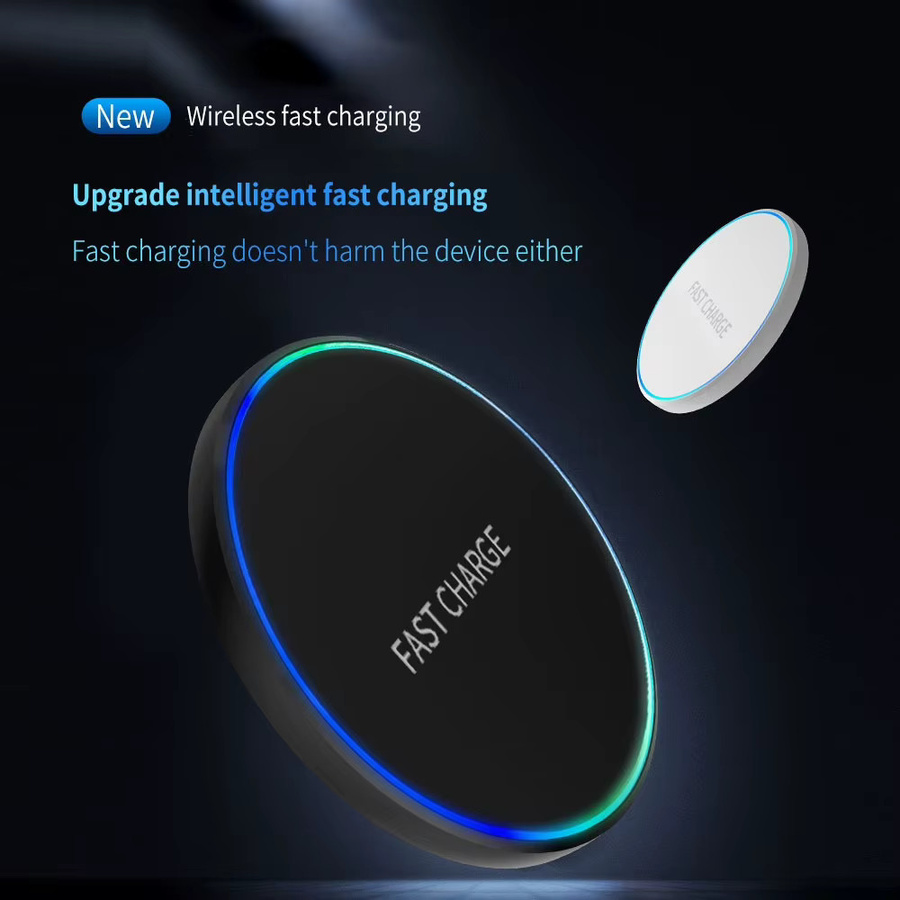 VIKEFON Mini Kabelloses LED-Ladegerät mit USB-C Induktions-Schnellladestation für iPhone, Samsung und Xiaomi - Bild 2