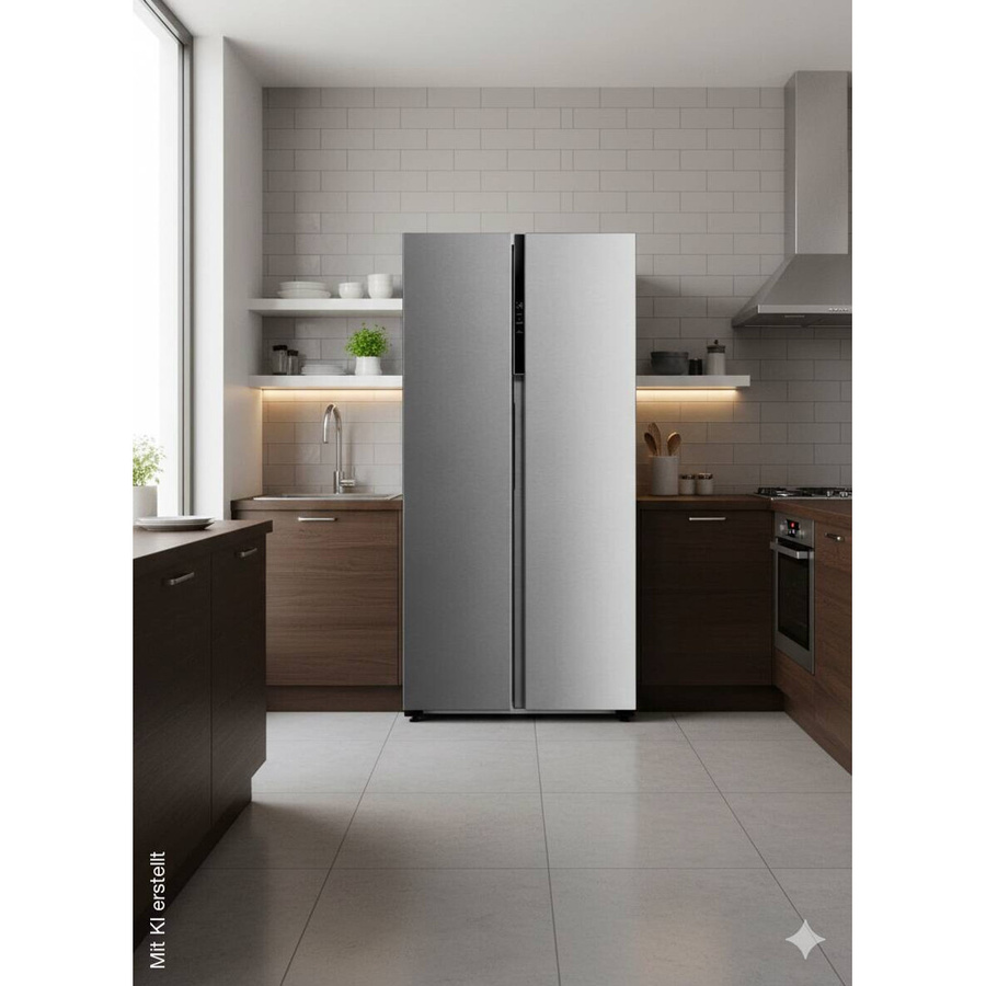 POCOline Side-by-Side Kühlschrank SBS179-460EIXDNF in Silver, No Frost und Zero Degree Zone, B/H/T: 83,5 x 177,5 x 63,5 cm - Bild 2