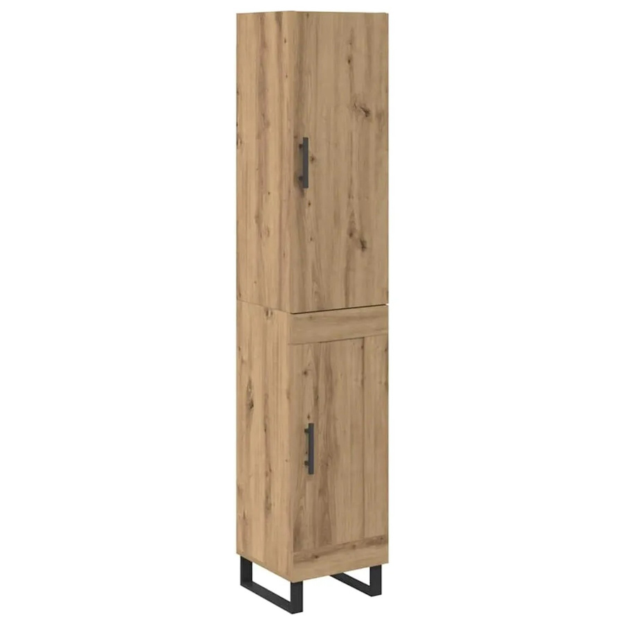 vidaXL Highboard Artisan-Eiche in Braun, B/T/H: 34,5 x 34 x 180 cm - Bild 2