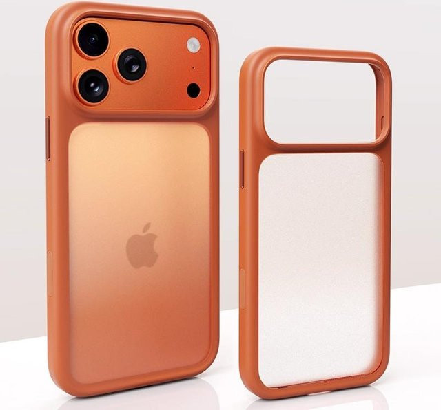 Stoßfeste transparente Handyhülle mit mattem Finish für iPhone 17 16 15 14 13 Pro Max von Tuiying002 in Orange - Bild 1