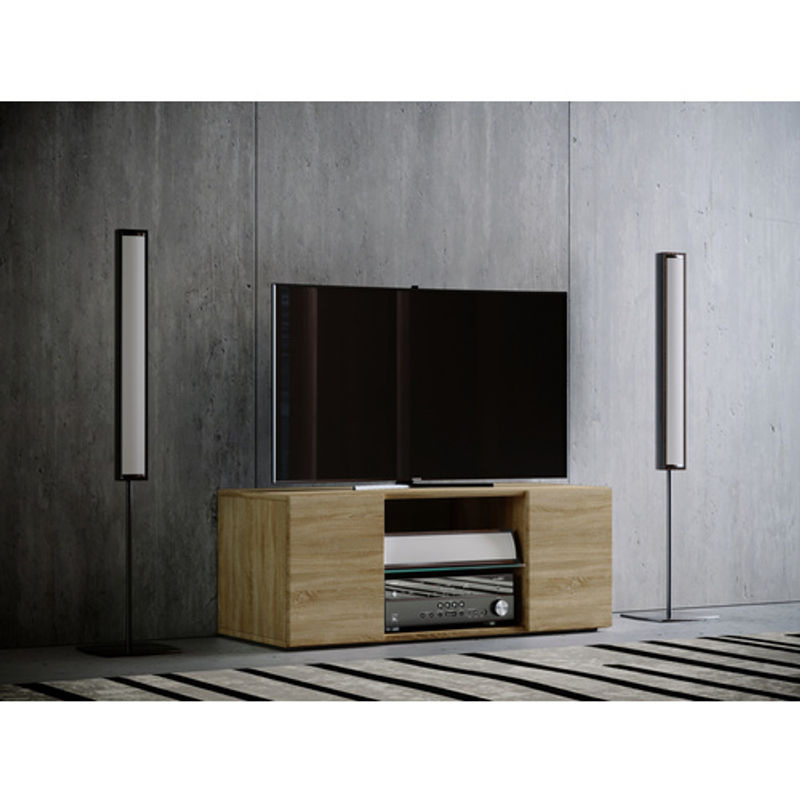 VCM Lowboard Lowina 95 in Braun mit Holzstruktur-Nachbildung, B/T/H: 95 x 36 x 40 cm - Bild 2