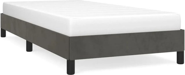 vidaXL Bettgestell aus Samt in Grau, B/T/H: 90 x 200 x 103 cm - Bild 1