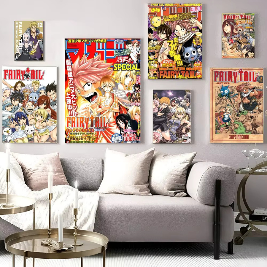 Japanisches Anime Fee Schwanz Poster als selbstklebender Papieraufkleber für deine DIY Raumdekoration in Weiß und Multicolour, B: 15,0 cm, H: 10,0 cm - Bild 4