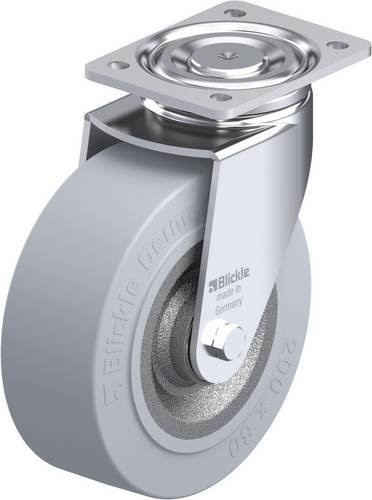 Blickle Lenkrolle LH-SE 202K-SG mit Rad-Durchmesser 200 mm und einer Tragfähigkeit von max. 800 kg in Anthrazit/Grau/Blau - Bild 1