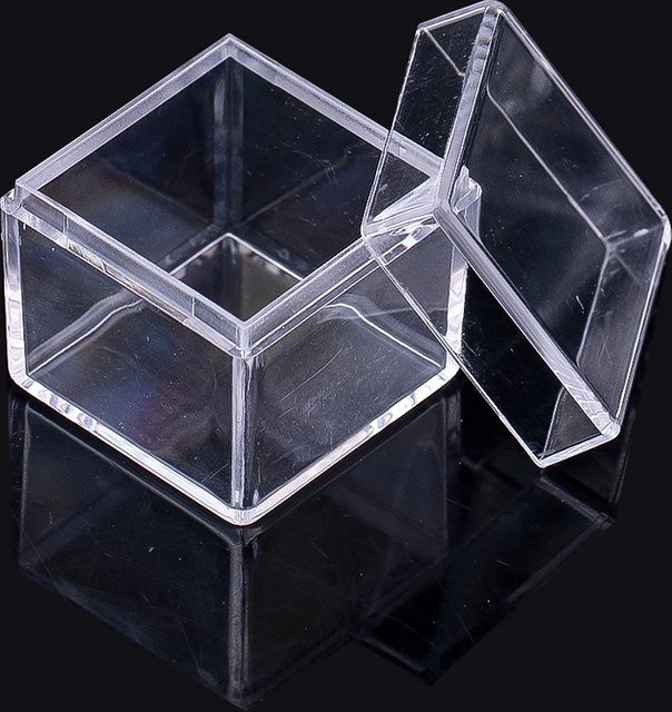 2er-Set transparente Acryl-Schmuckboxen zur Aufbewahrung von Münzen, Insektenproben und kleinen Sammlerstücken - Bild 1