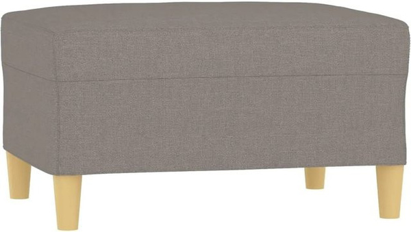 vidaXL Fußhocker Modell 3 in Taupe, moderner Polsterhocker aus Stoff, B/T/H: 70 x 55 x 41 cm