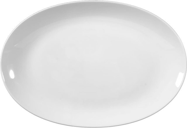 Seltmann Weiden Servierplatte Rondo/Liane aus Porzellan, Weiß, oval, B: 38,4 cm, T: 26,3 cm - Bild 1