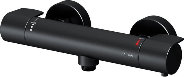 AM.PM Thermostat Duscharmatur X-Joy aus Messing in Matt Schwarz mit Safety Stop, Wandmontage - Bild 1