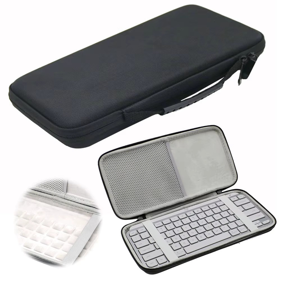 EVA Hartschalen-Etui für Logitech MX Keys Mini kabellose Tastatur in Schwarz - Bild 5